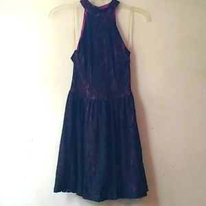 Verdict small Magenta and Black laced dress